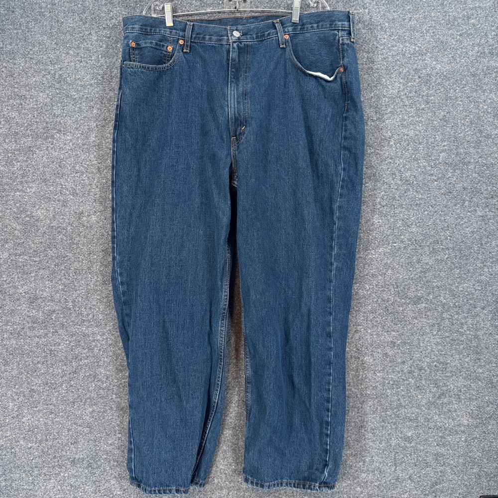 Levis 550 Jeans Mens 42x30 Blue Relaxed Fit Tapered Leg Denim Pants Everyday